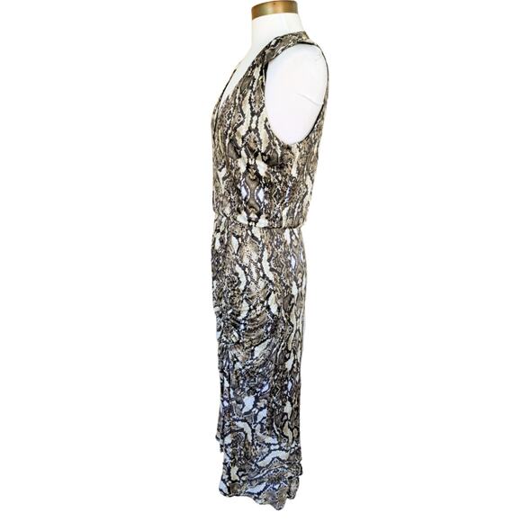 Parker Briony Snakeskin-Print Midi Dress Size Medium - Picture 6 of 14